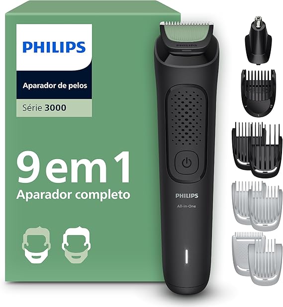 Produto Essencial Masculino: Aparador de Pelos PHILIPS Multigroom 9 em 1 Bivolt 